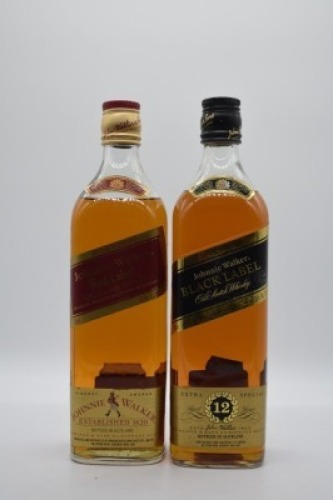 Johnnie Walker Red Label & Black Label (2 bottle set)