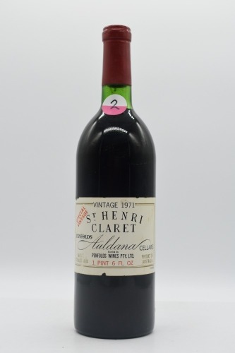 Penfolds St Henri (2) Shiraz 1971