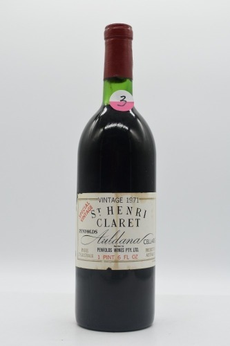 Penfolds St Henri (3) Shiraz 1971