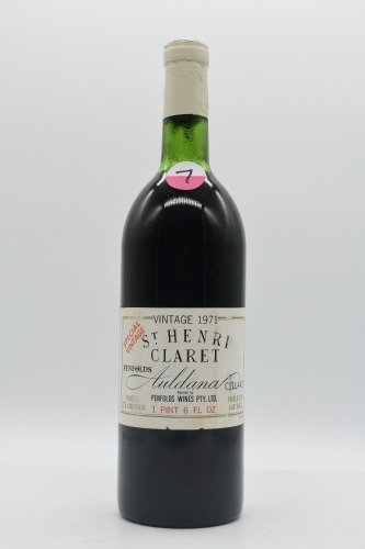 Penfolds St Henri (7) Shiraz 1971