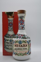 Metaxa Grande Fine 40 Years Old Ceramic Decanter Brandy