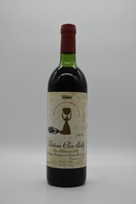 Chateau Clerc Milon Pauillac 5eme Cru Classe Cabernet Blend 1979