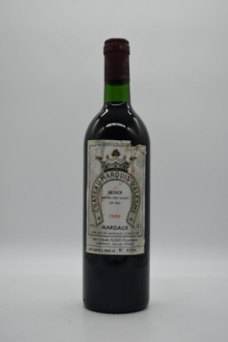 Chateau Marquis d'Alesme Margaux 3eme Cru Classe 1986
