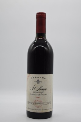 Orlando St Hugo Cabernet Sauvignon 1987